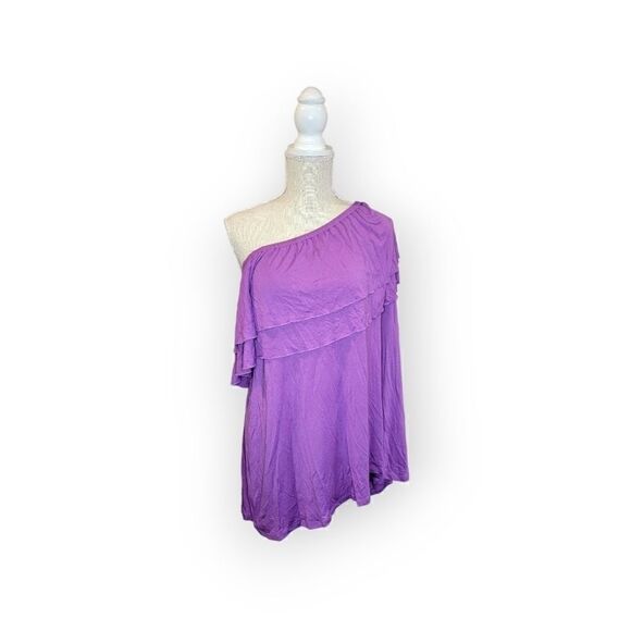 New Context Purple Blouse Top 1X - Picture 6 of 6